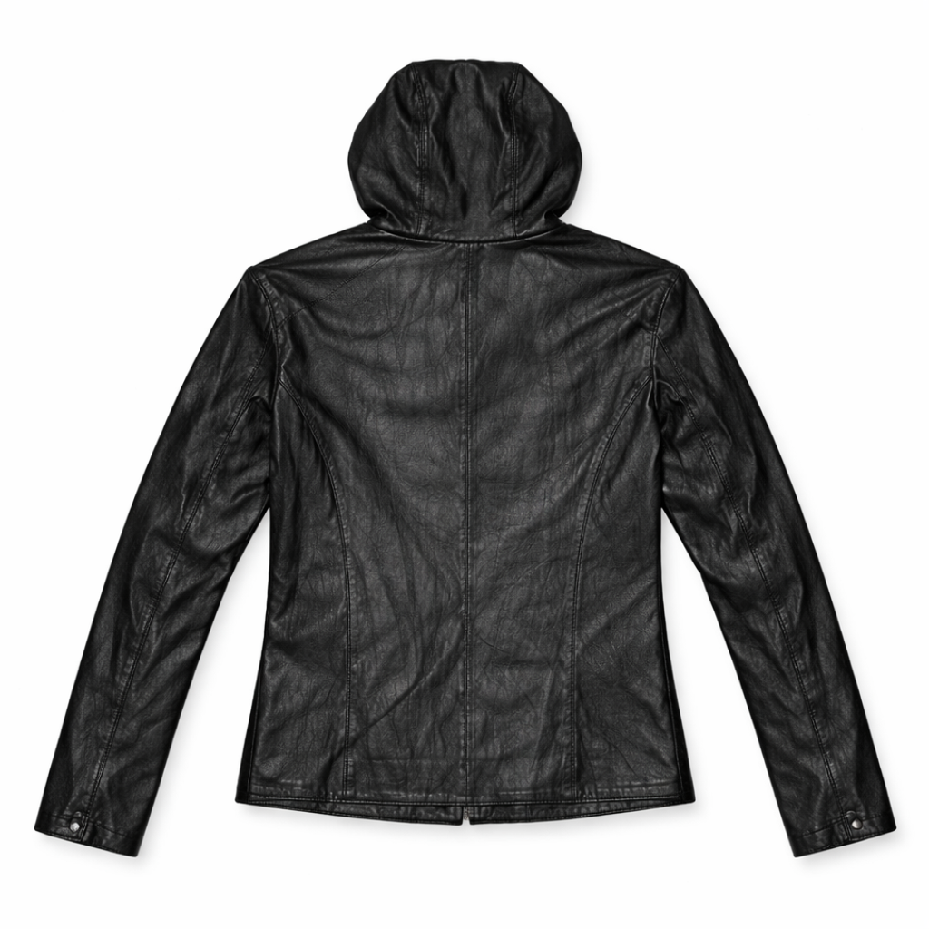 Tactical Lamb Skin Hoodie Leather Jacket