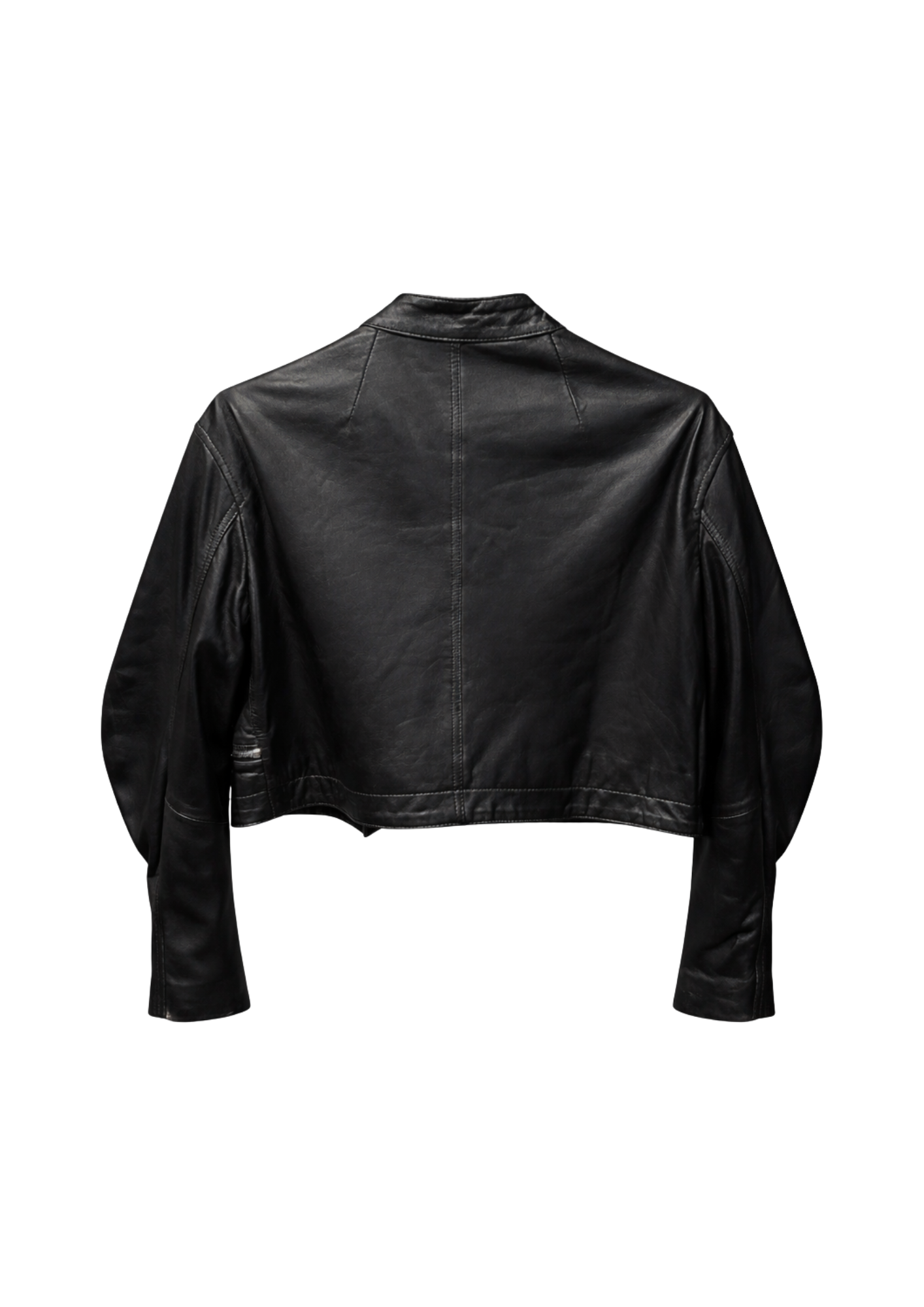 Vintage High-Taper Finish Sleeves Lambskin Jacket