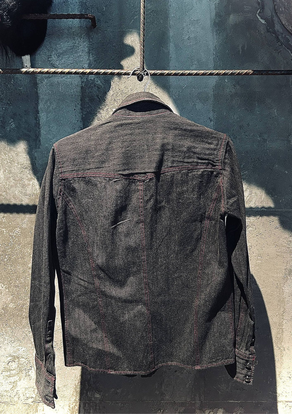 A.S.M Contrast Stitch Denim Shirt – Dark Wash