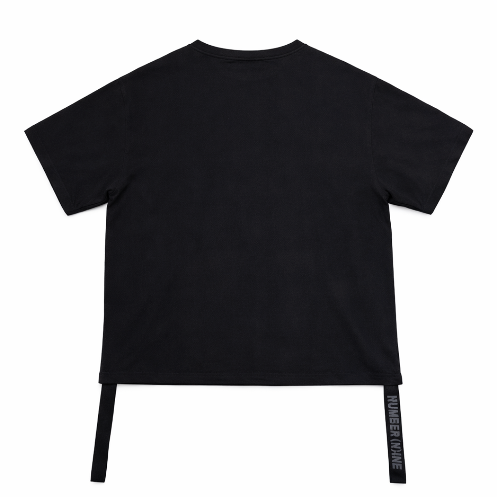ARCHIVAL TAKAHIRO MIYASHITA NUMBER (N)INE DENIM BIG LOGO TEE WITH SIDE STRAPS