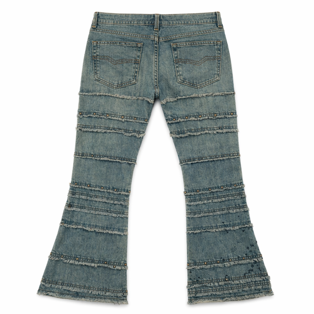 Algonquins Japanese Deconstructed Flare Denim