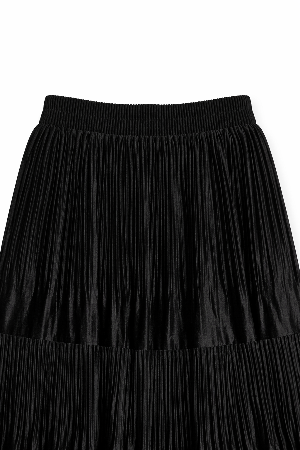 Black Pleated Maxi Skirt