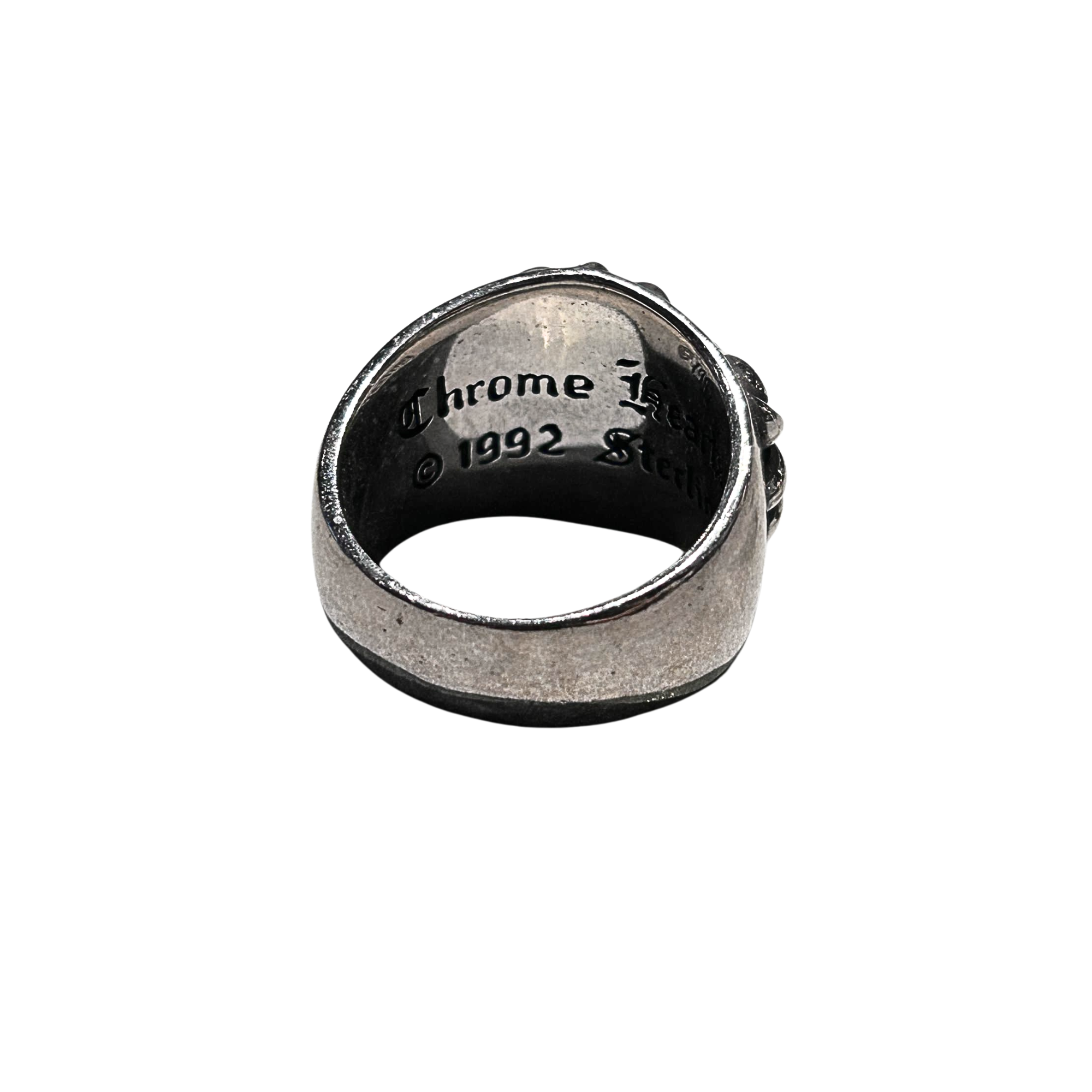 Chrome Arc Motif Band Ring
