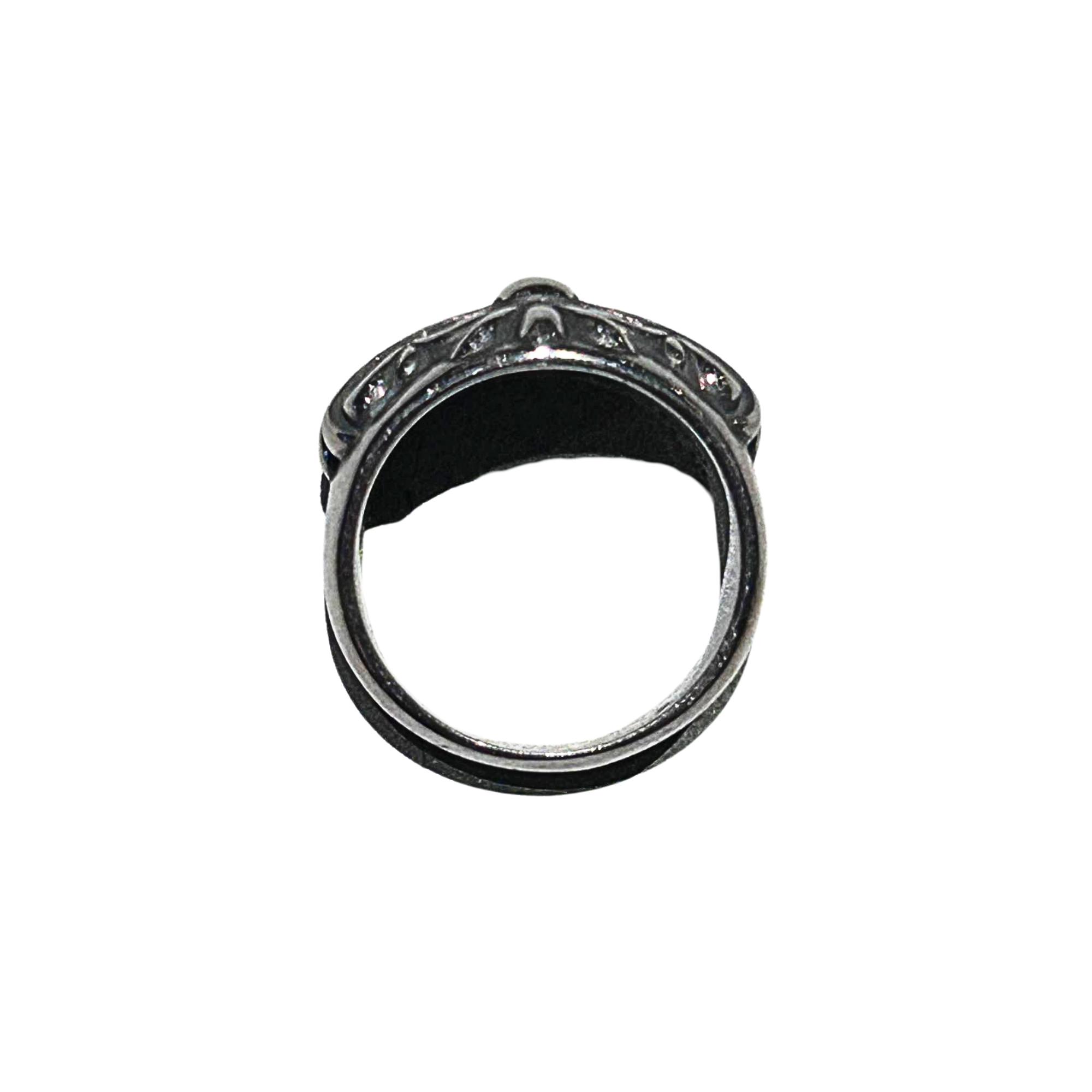 Chrome Arc Motif Band Ring