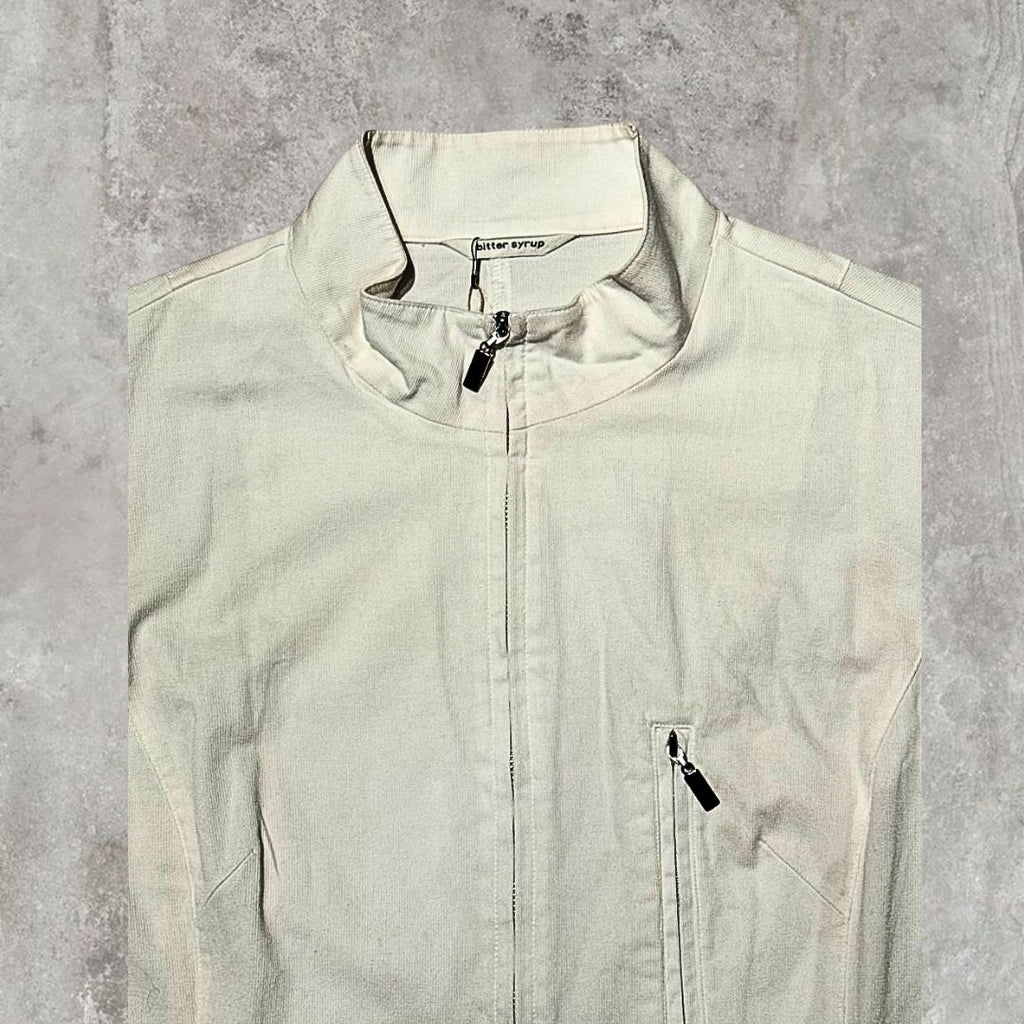 Structured Utility  Zip Jacket in Chalk
