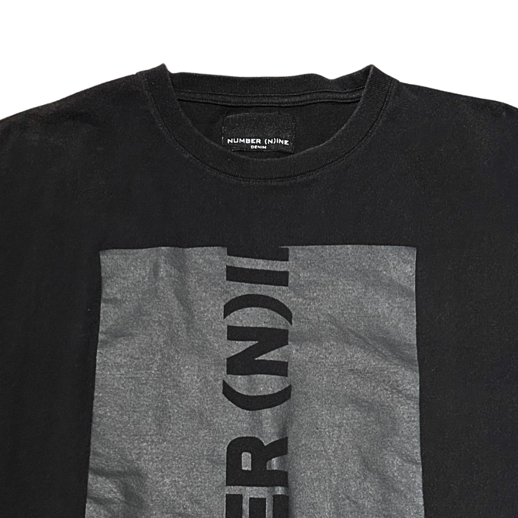 ARCHIVAL TAKAHIRO MIYASHITA NUMBER (N)INE DENIM BIG LOGO TEE WITH SIDE STRAPS