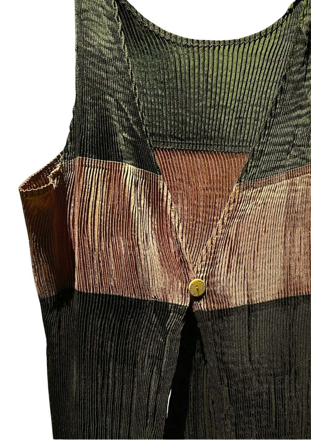 Collectors Archival Issey Miyake PLEATS PLEASE Color Block Apron Dress Circa Spring 1995|" Rare Rasta"