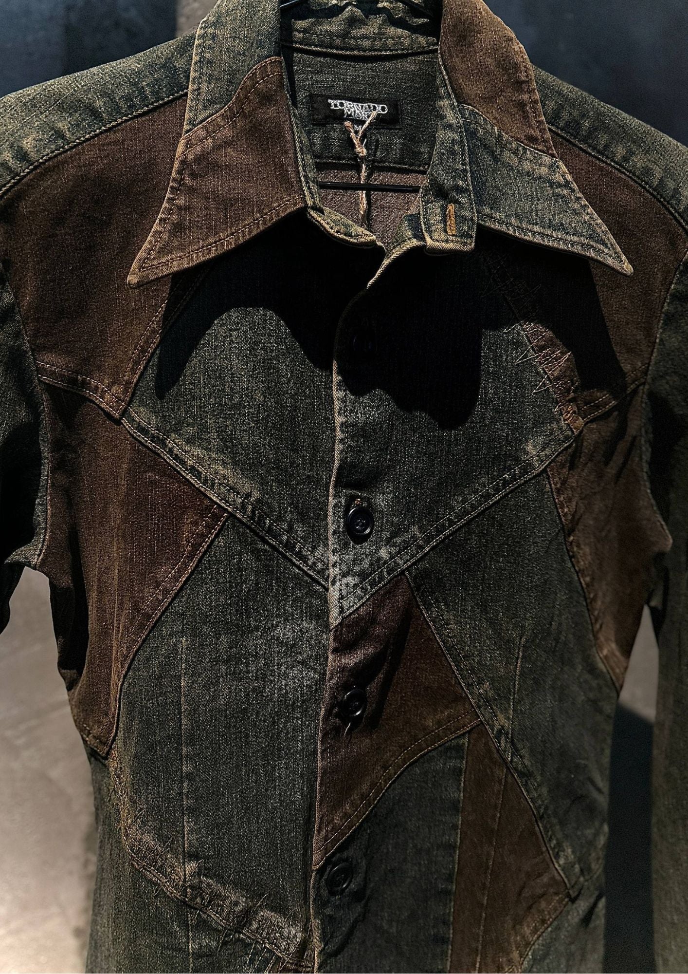 Tornado Mart Patchwork Western Panel Shirt