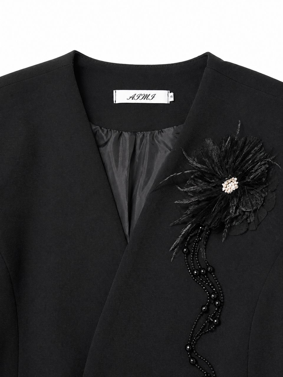Blazer with Floral Pinwork