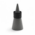 Black Bandage Ring RG00033 - Front view