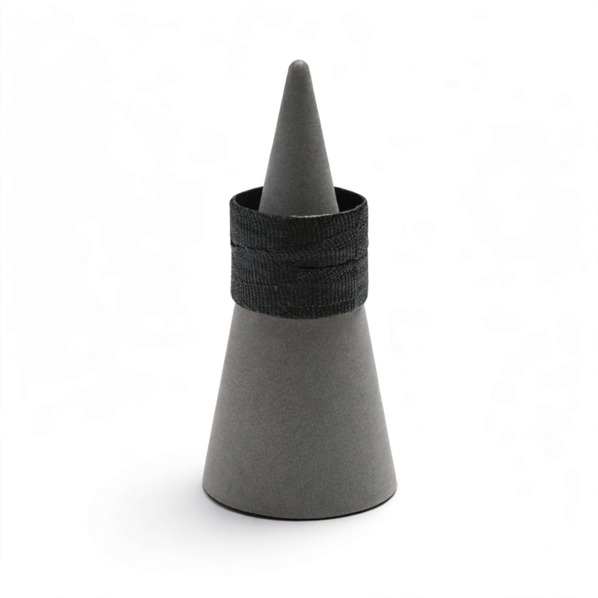 Black Bandage Ring RG00033 - Front view