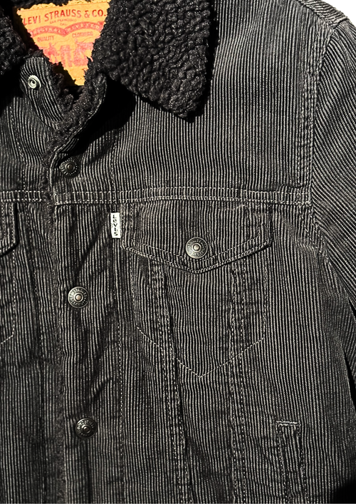 Archival Levi’s Sherpa-Lined Black Trucker Jacket