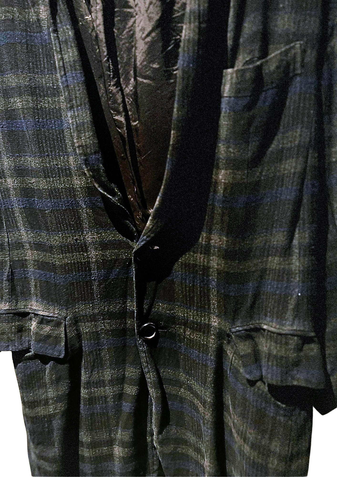 Comme des Garçons Homme Charcoal Drift Check Jacket
