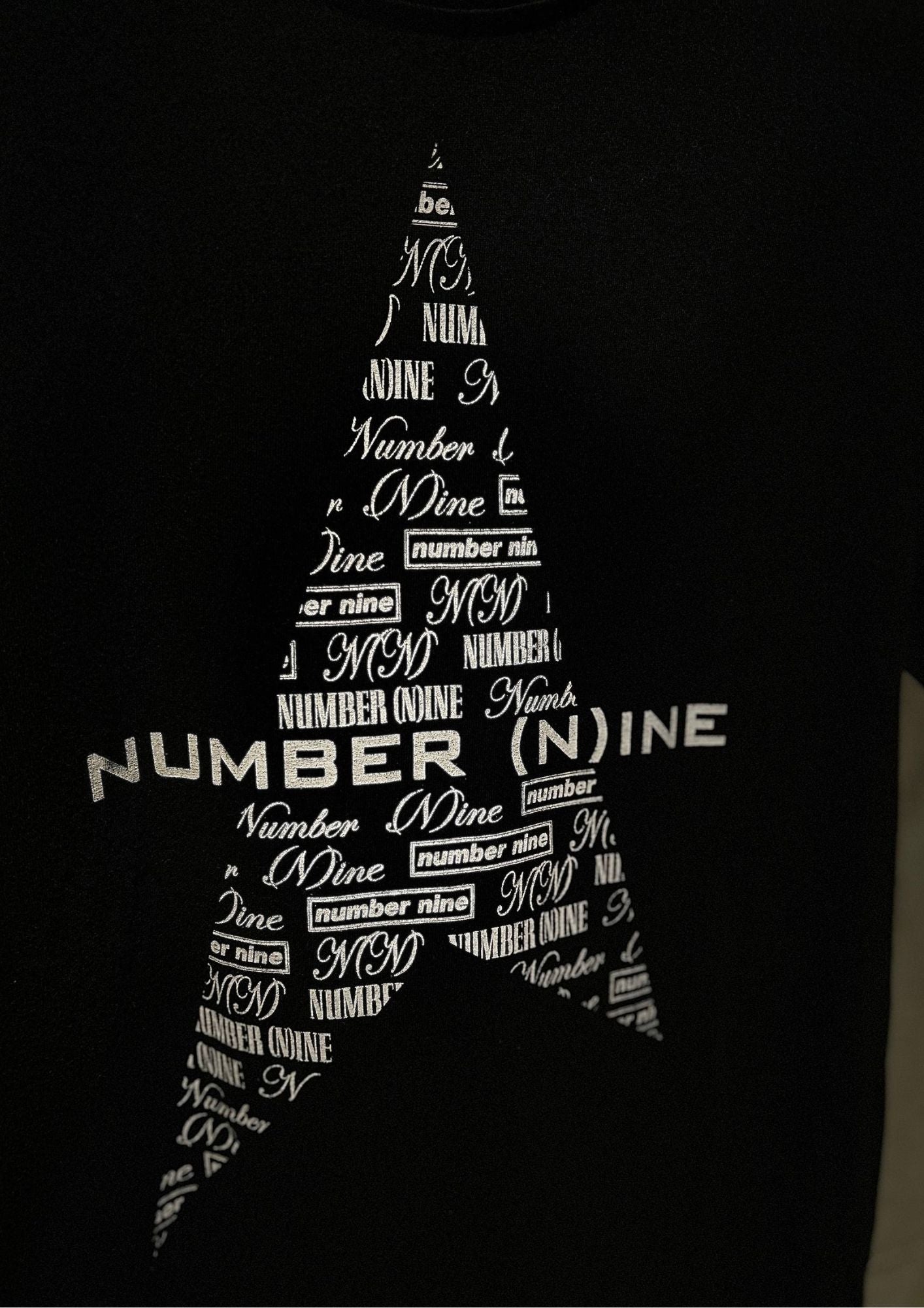 Number (N)ine Star Logo T-Shirt – Black
