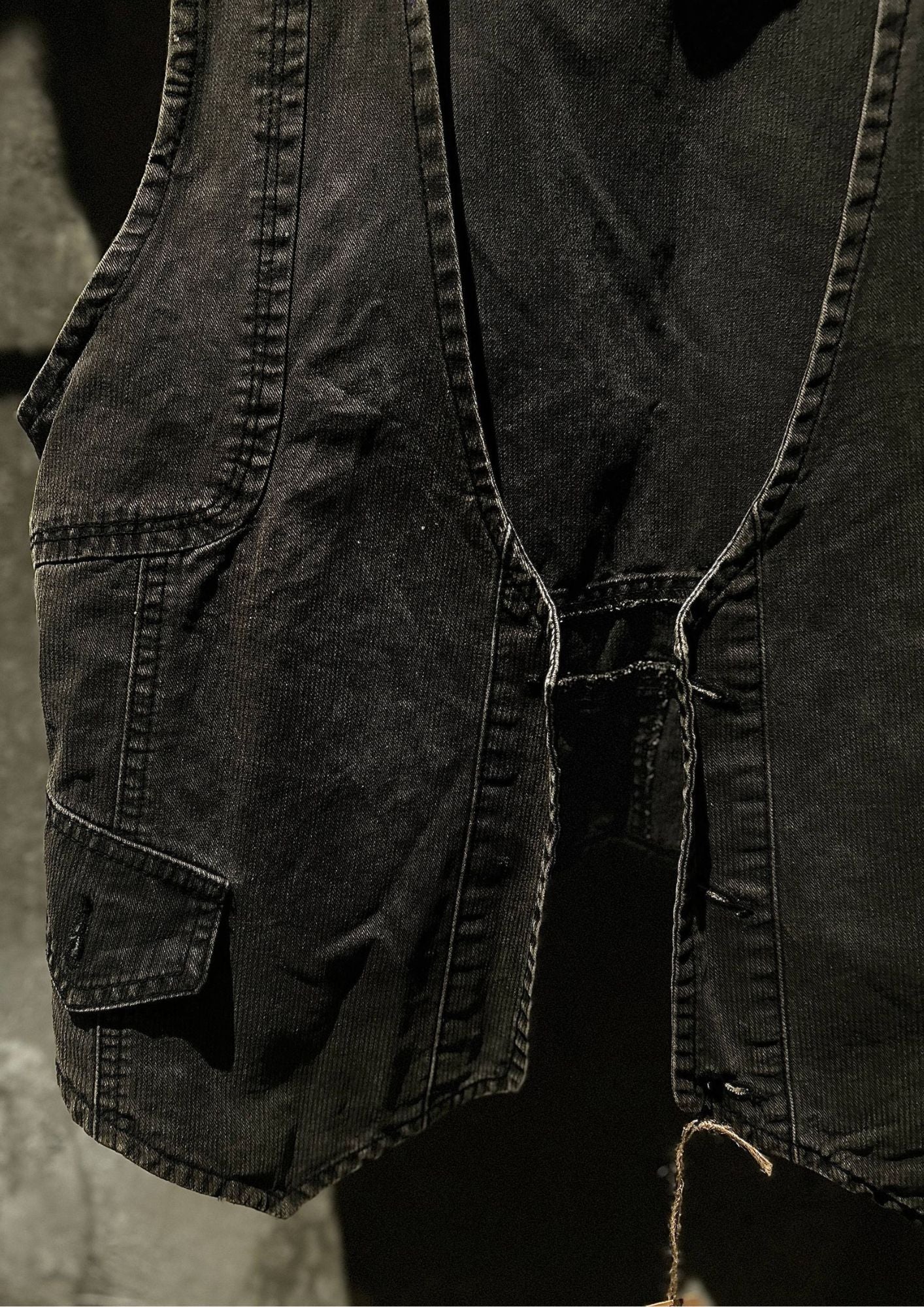 Number (N)ine Black Denim Utility Vest