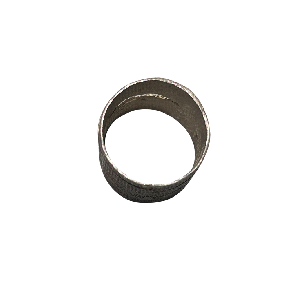 White Bandage Ring RG00034 - Fabric texture close-up