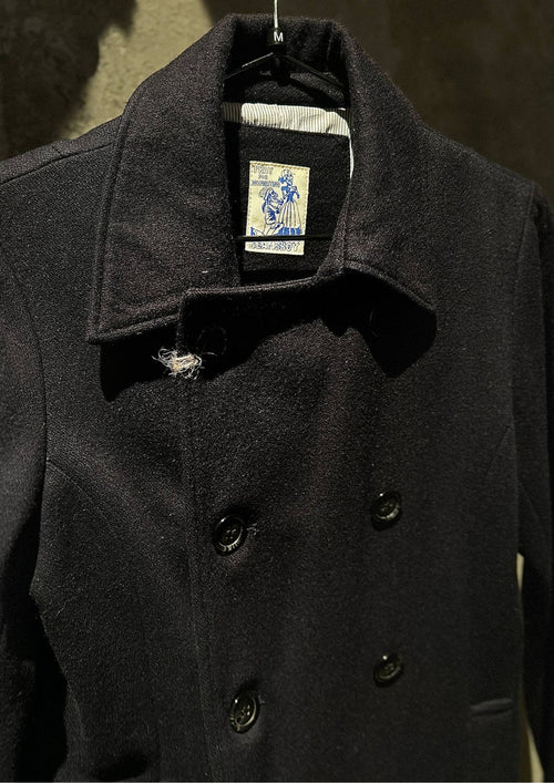 BEAMS BOY Wool Blend Peacoat – Navy