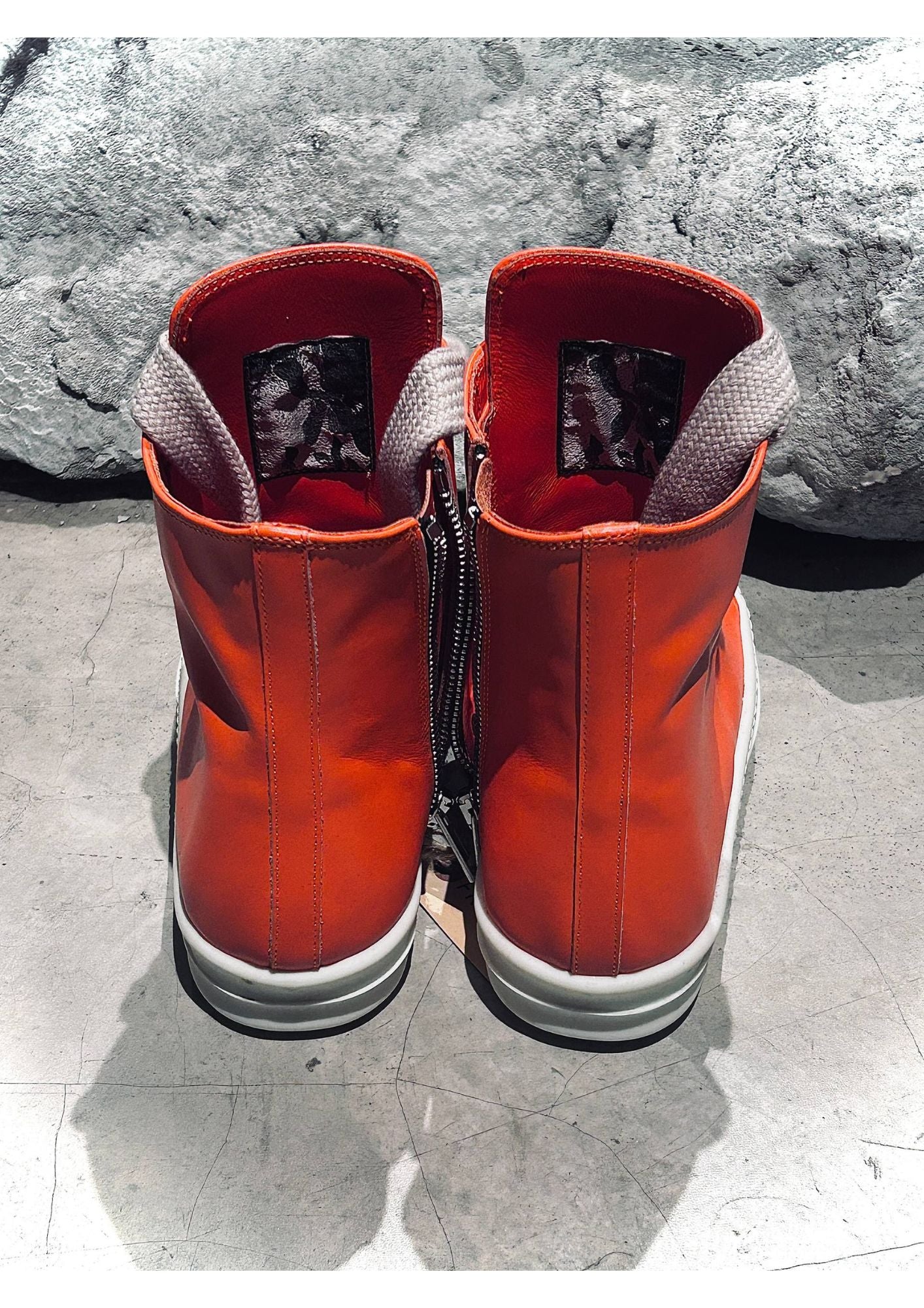 High-Top Sneakers – Orange