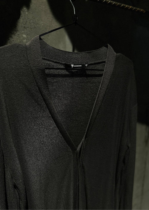 Alexander Wang Lightweight Draped Cardigan – Charcoal Grey