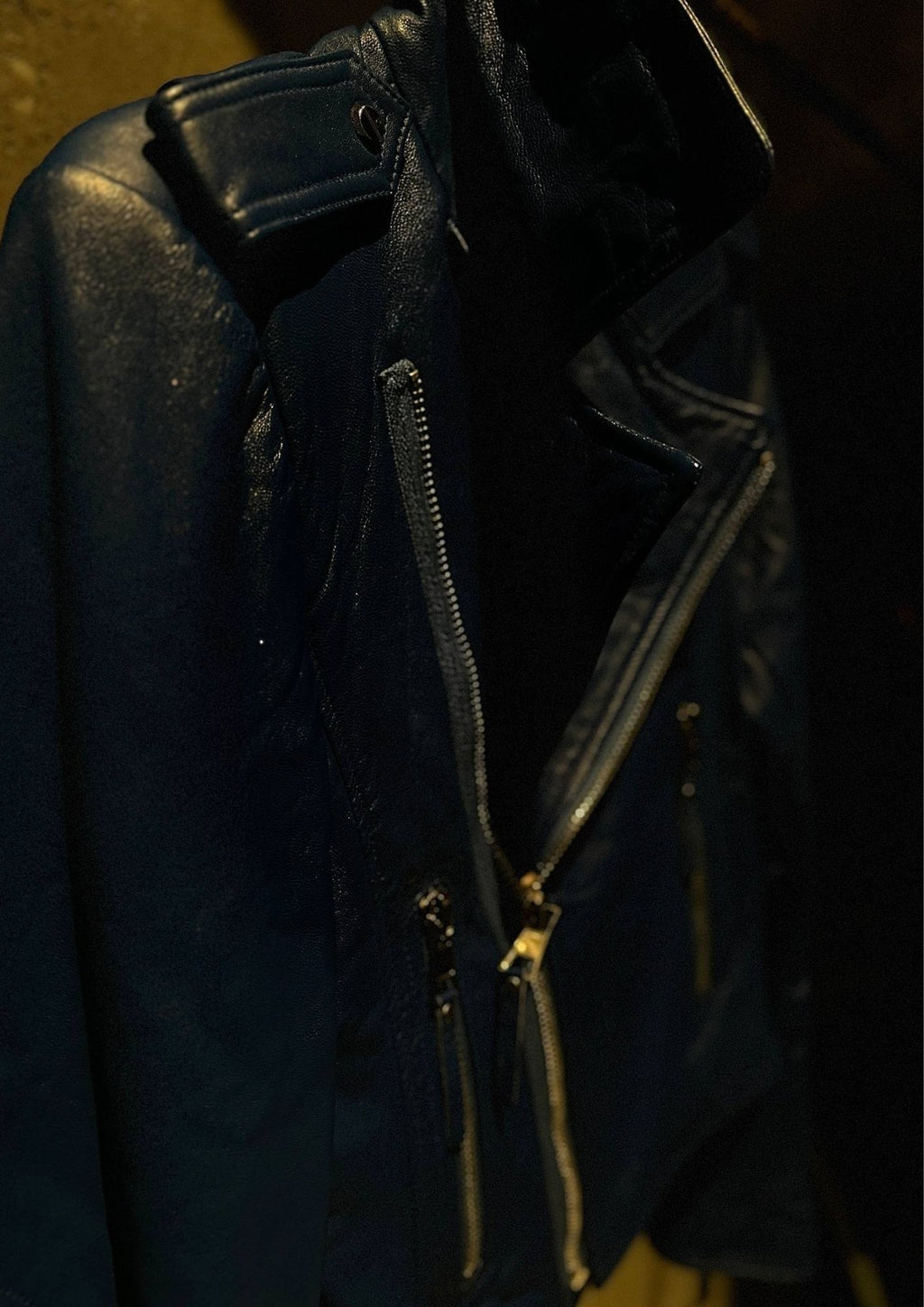 Vintage Cobalt Nappa Leather Jacket