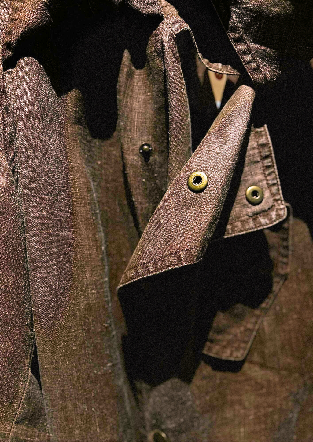 Archival Ralph Lauren Distressed Tobacco Asymmetrical Belted Jacket