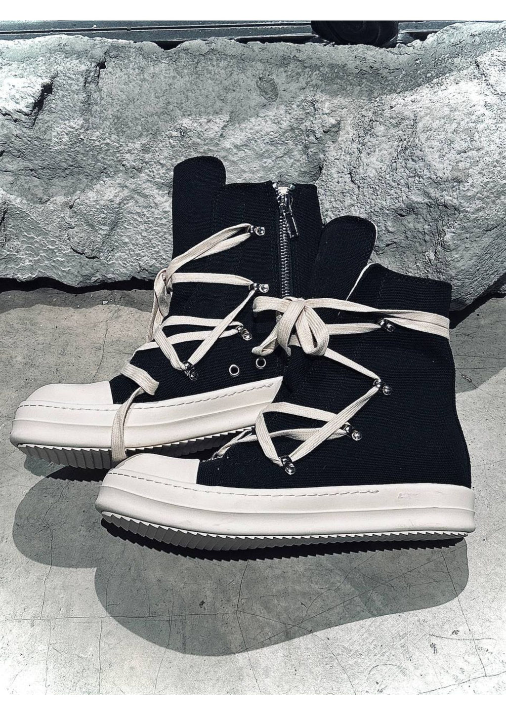 High-Top Lace-Up Boots