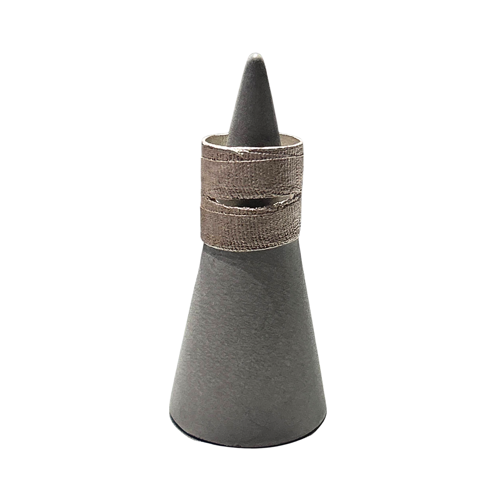 White Bandage Ring RG00034 - Front view