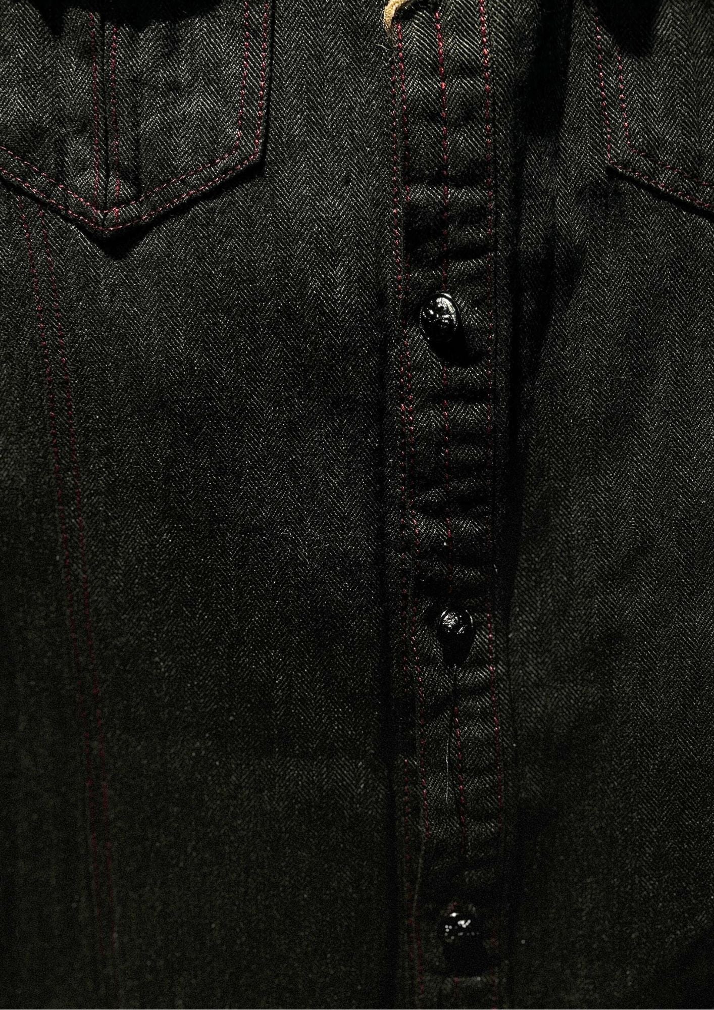 A.S.M Contrast Stitch Denim Shirt – Dark Wash