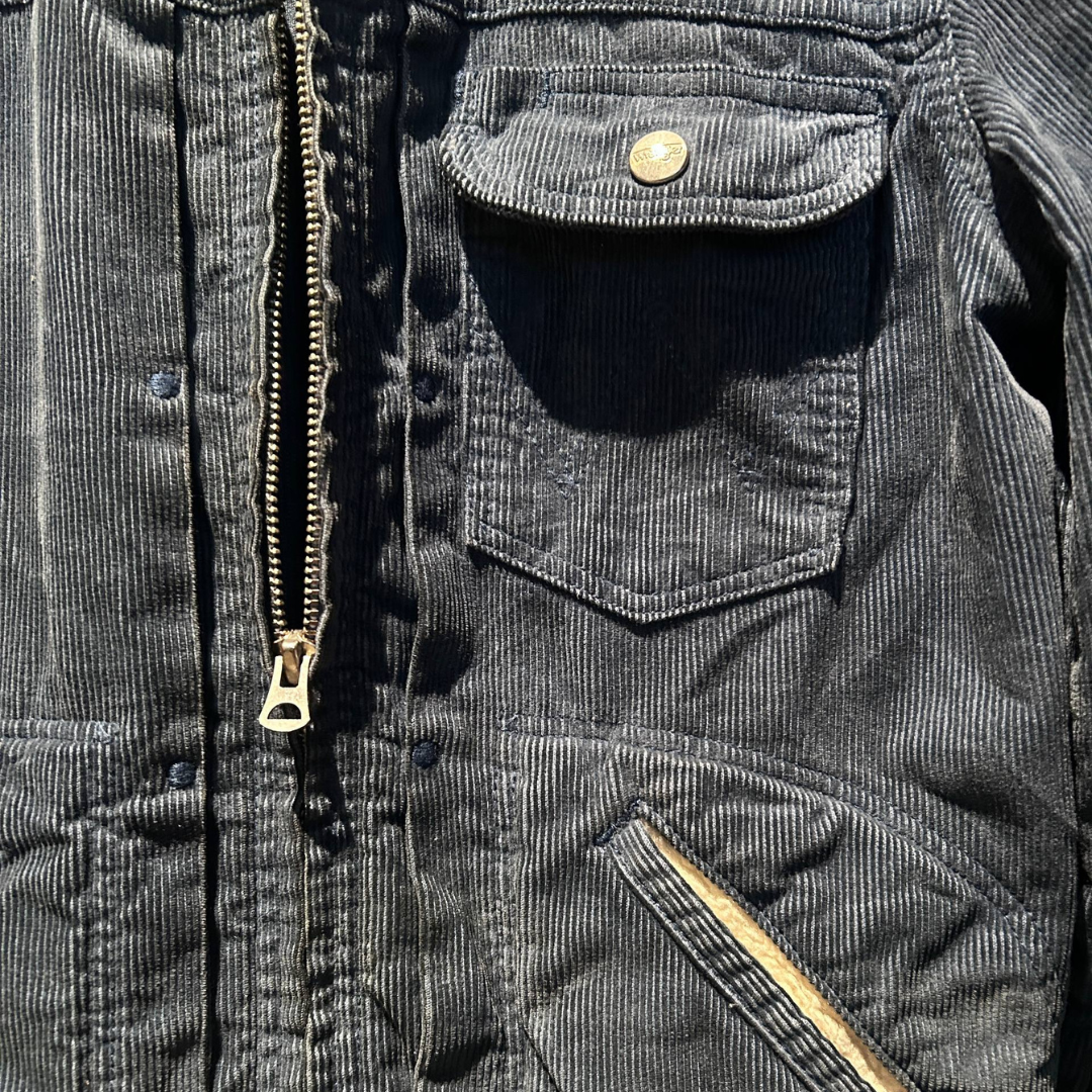 Wrangler Sherpa-Lined Denim Jacket in Washed Blue