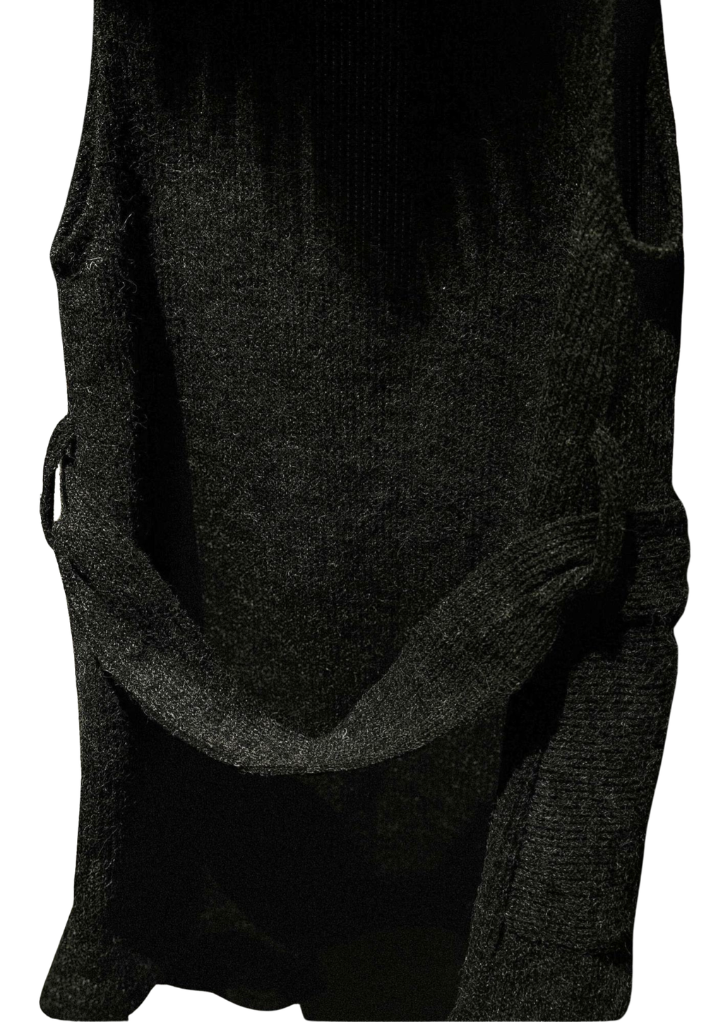 Black Fur Panel Vest