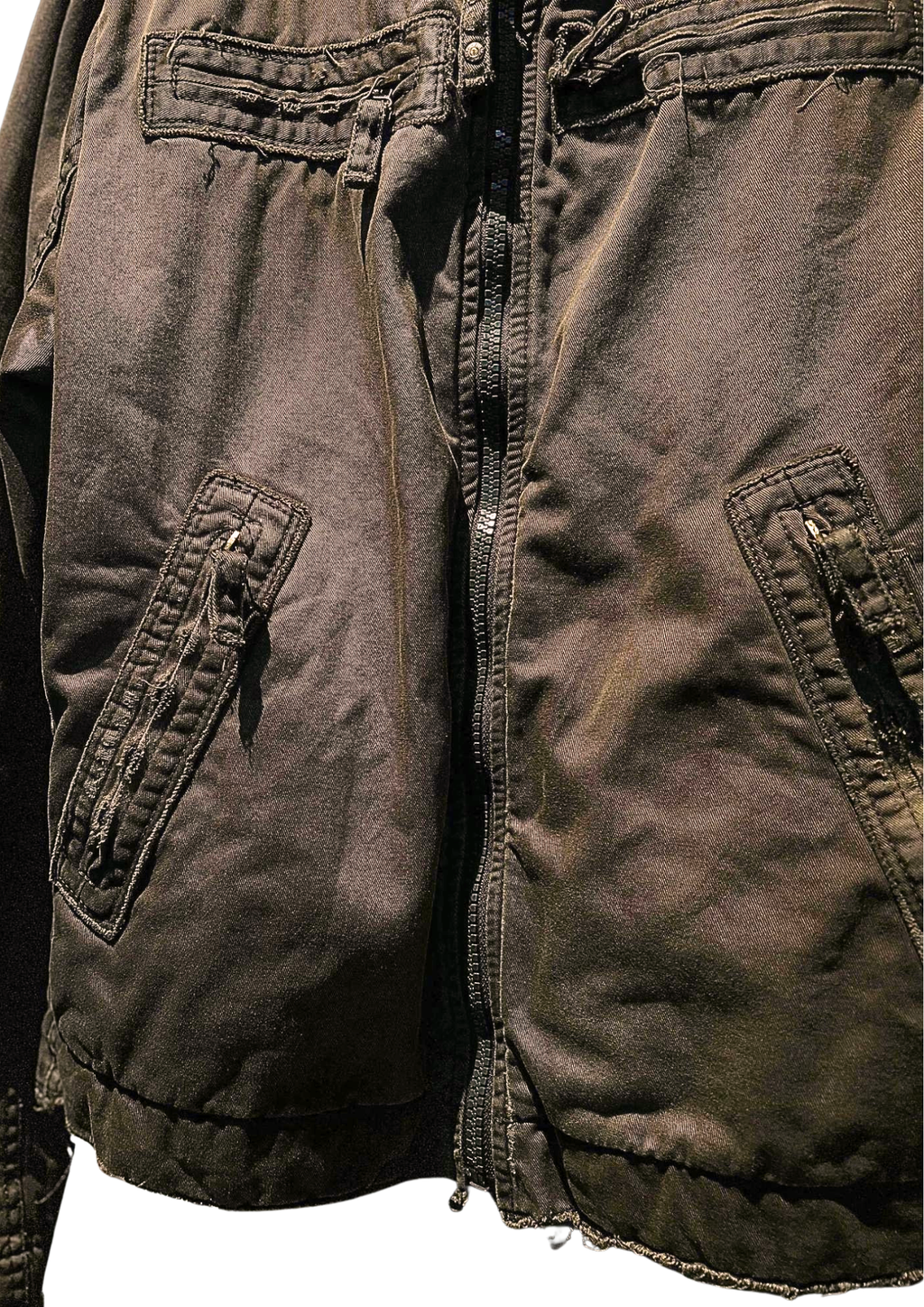 Diesel Distressed Faux-Leather Cafe Racer Jacket