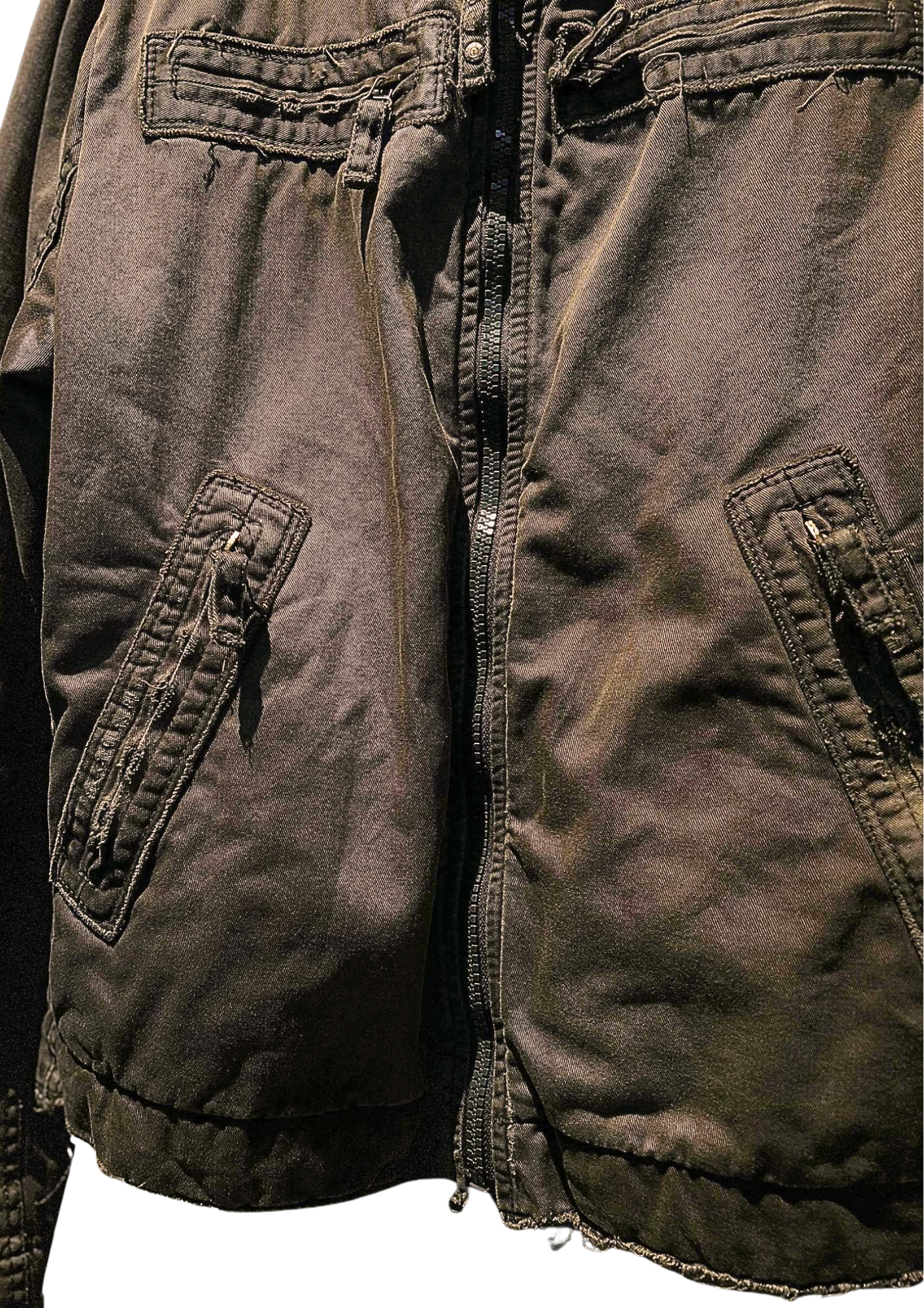 Diesel Distressed Faux-Leather Cafe Racer Jacket