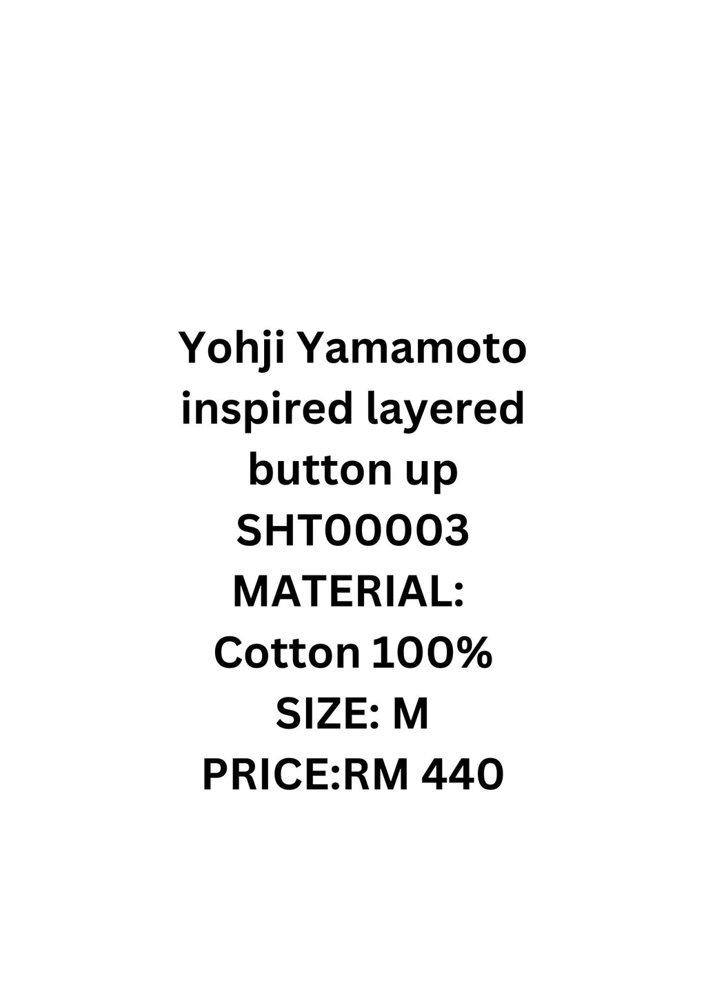 Yohji Yamamoto inspired layered button up