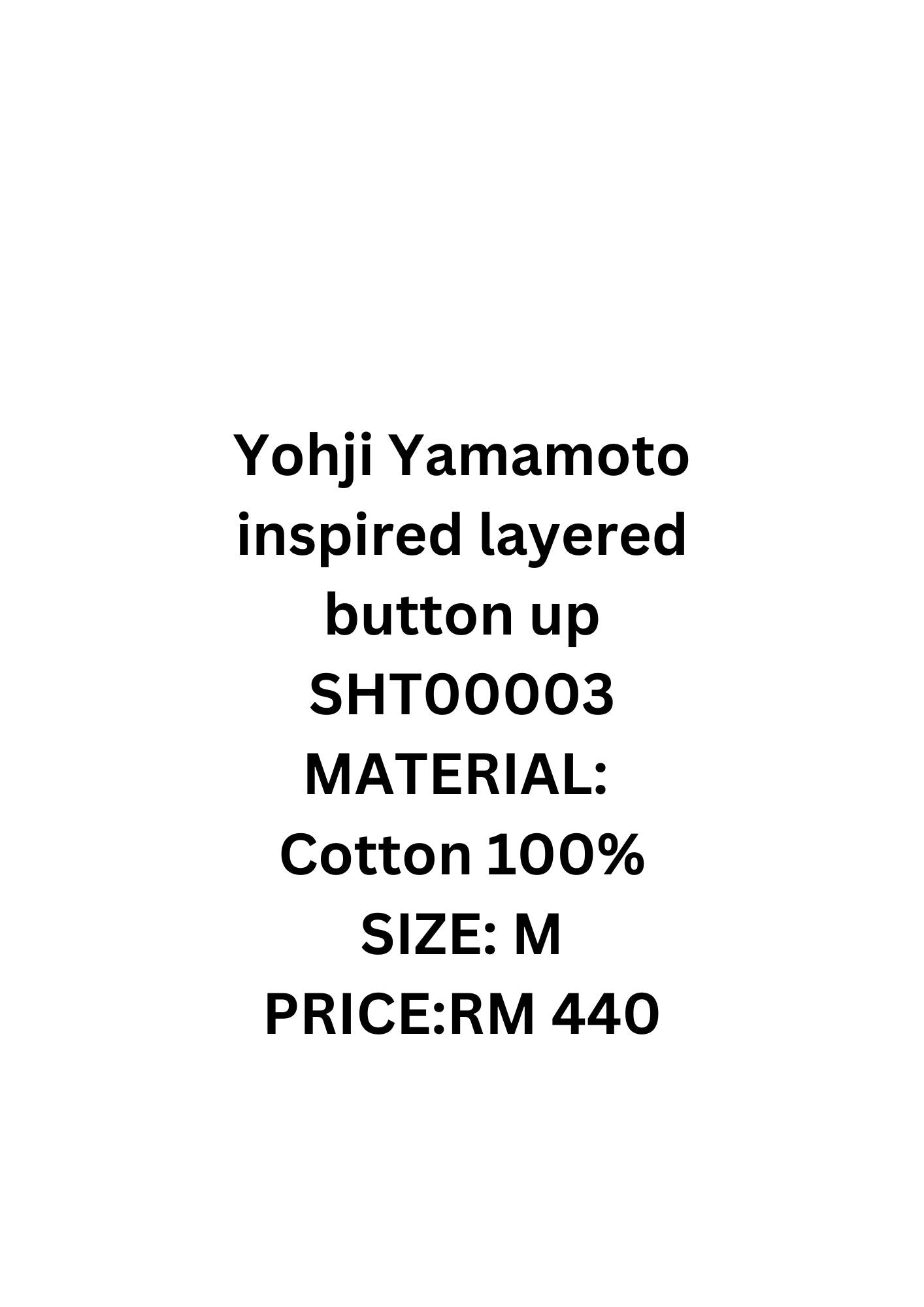 Yohji Yamamoto inspired layered button up