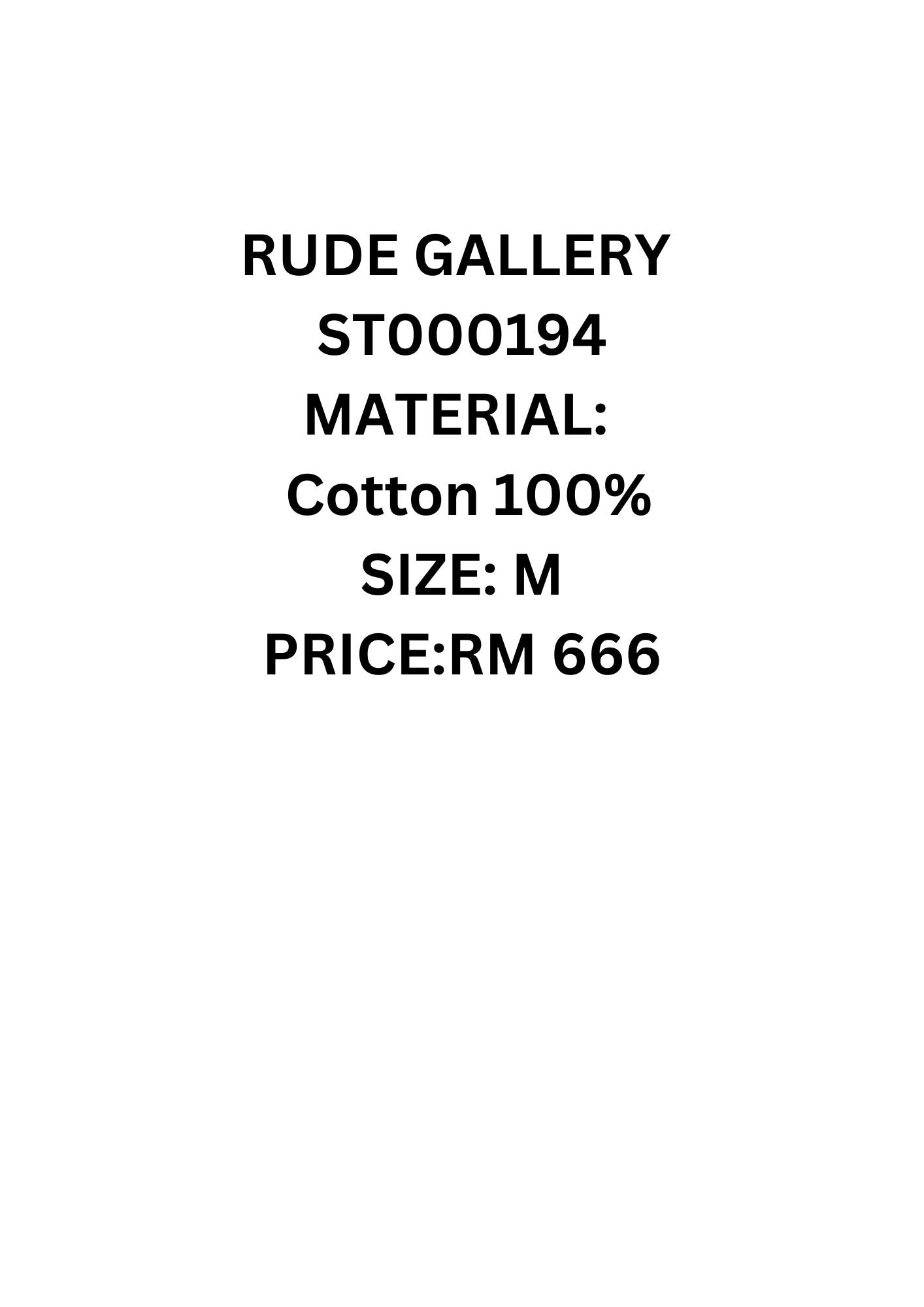 RUDE GALLERY Tee