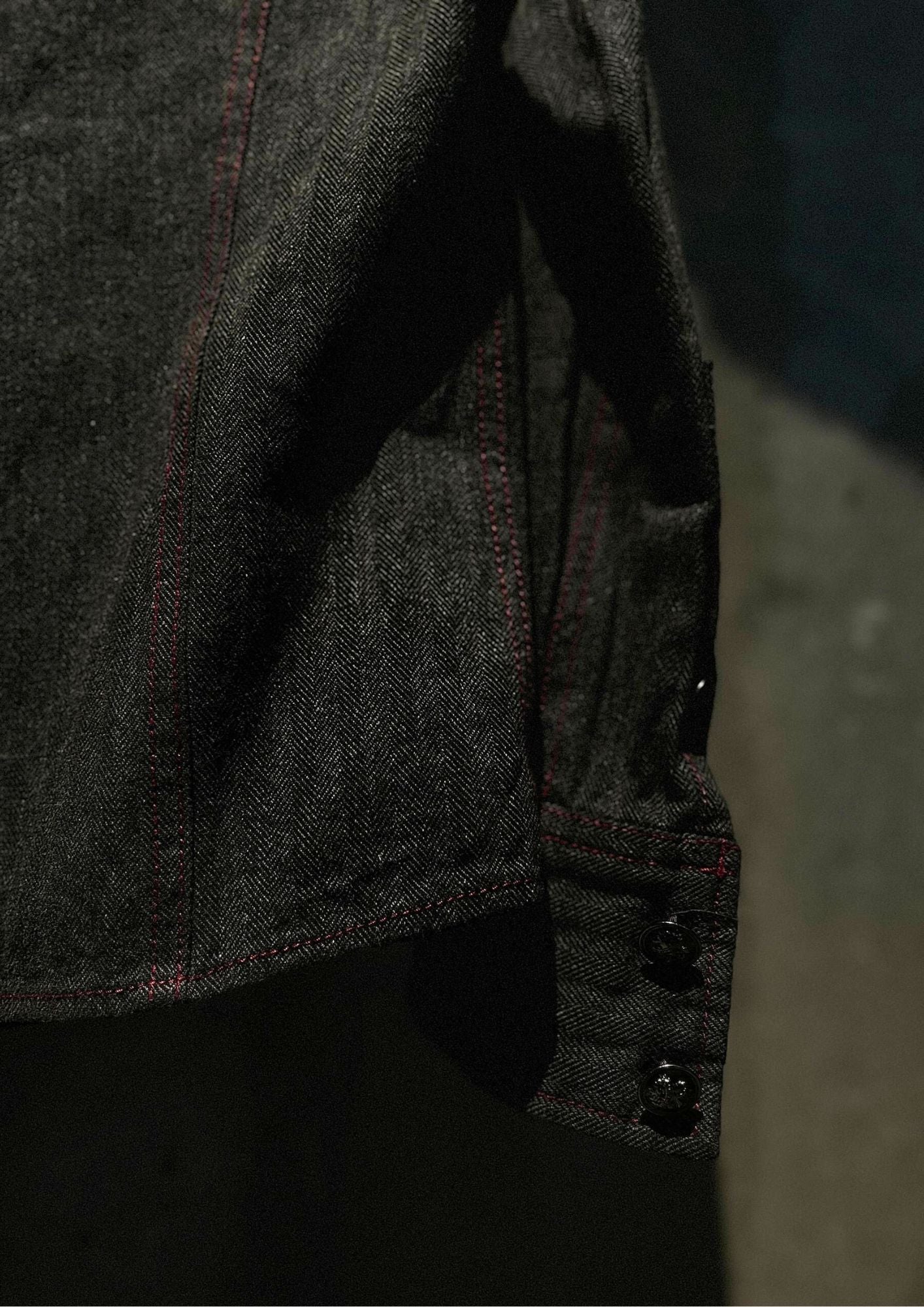 A.S.M Contrast Stitch Denim Shirt – Dark Wash