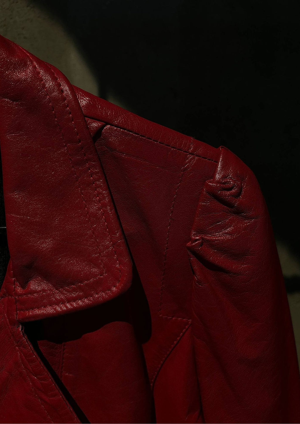 ARCHIVAL Magenta Soft Lambskin Leather Biker Jacket