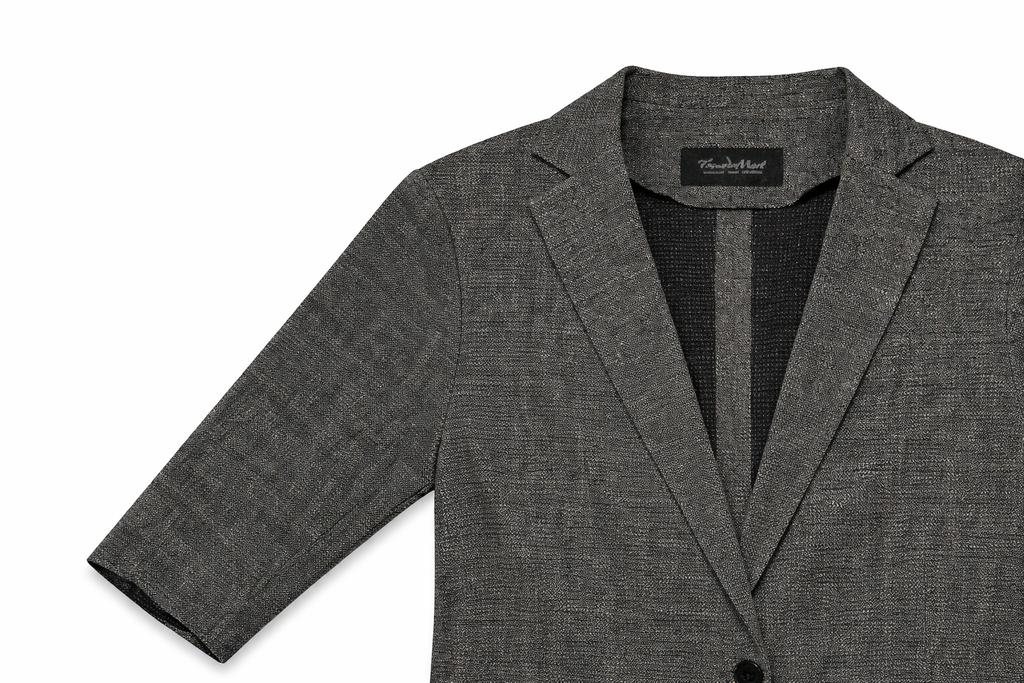 Tornado Mart Textured Knit Tailored Blazer