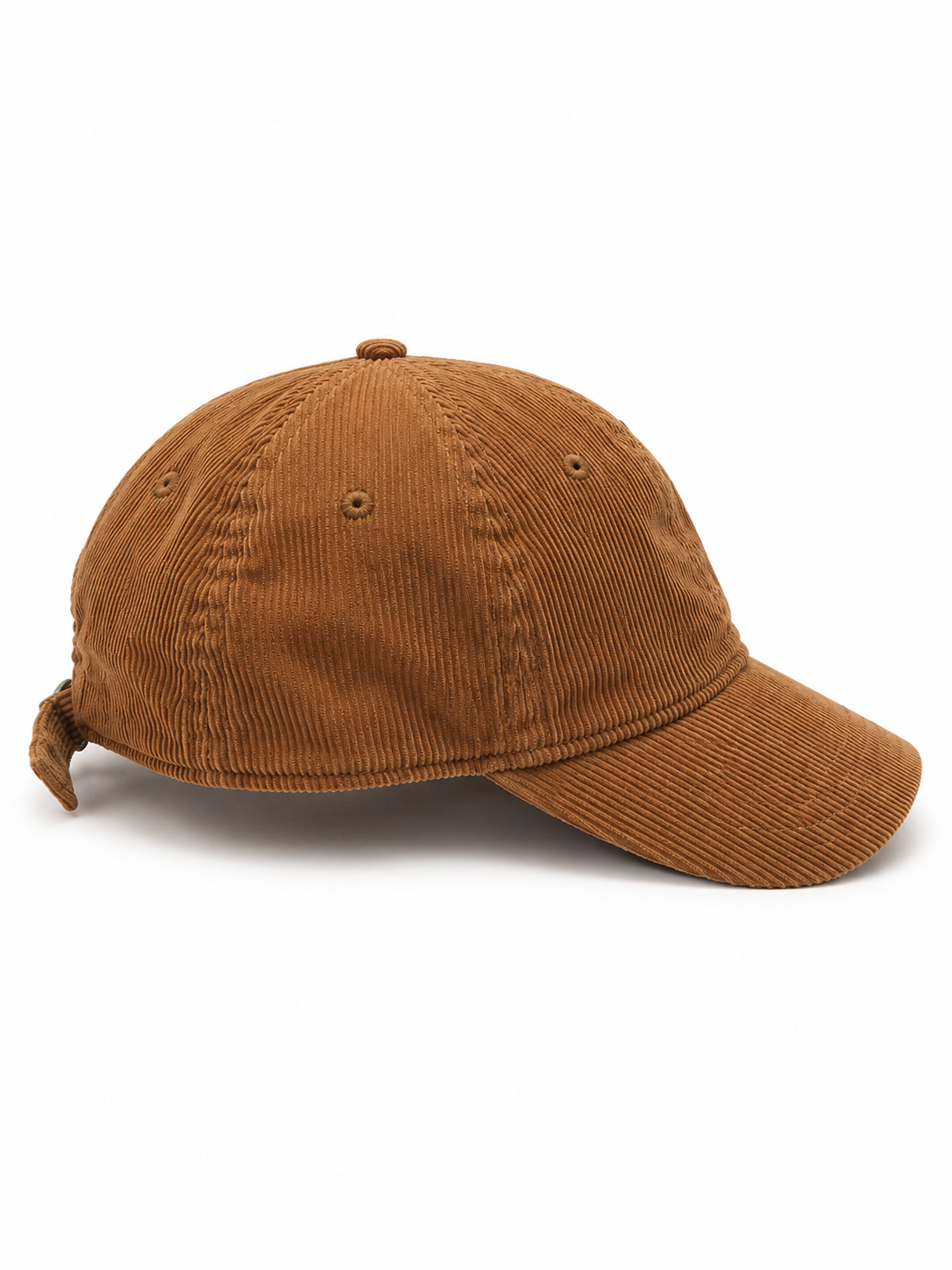 Front view of hat in 100% cotton showing the panel construction and archive detailing