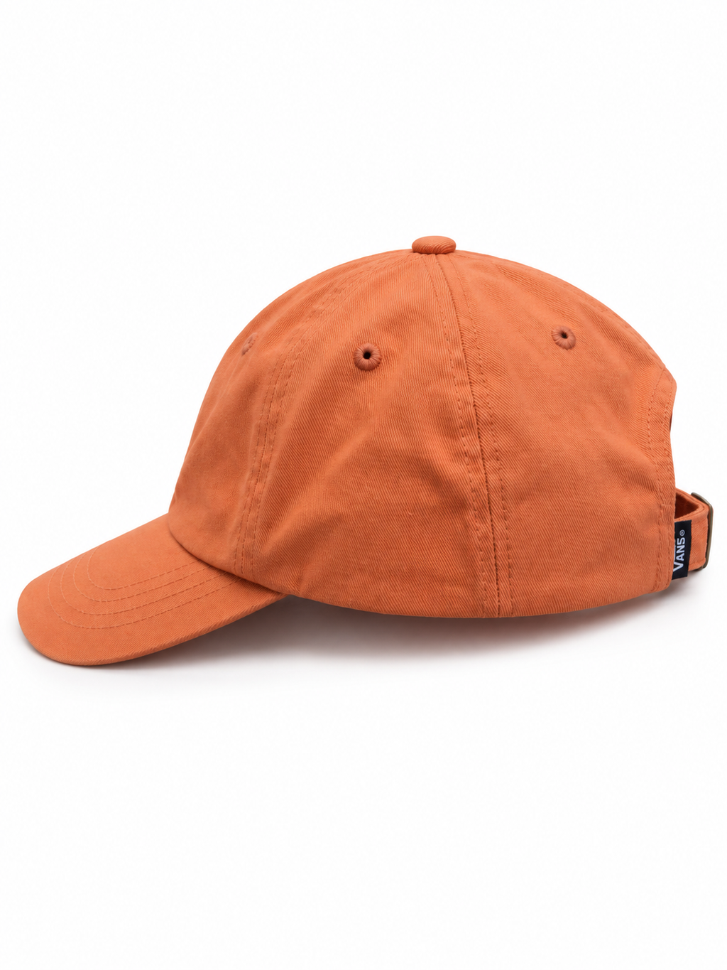 Front view of hat in 100% cotton showing the panel construction and archive detailing