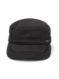 Front view of hat in 100% cotton showing the panel construction and archive detailing