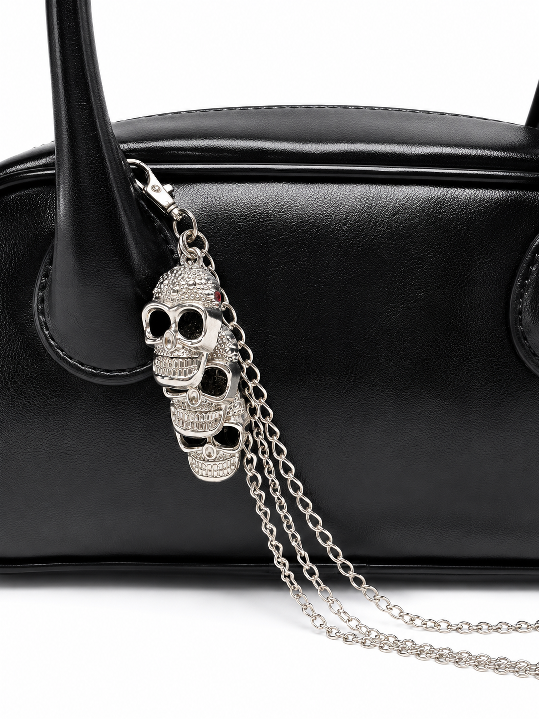 Mini Grain Leather Handbag with Skull Charms — Photo 2 | FRAK/TURE Archive