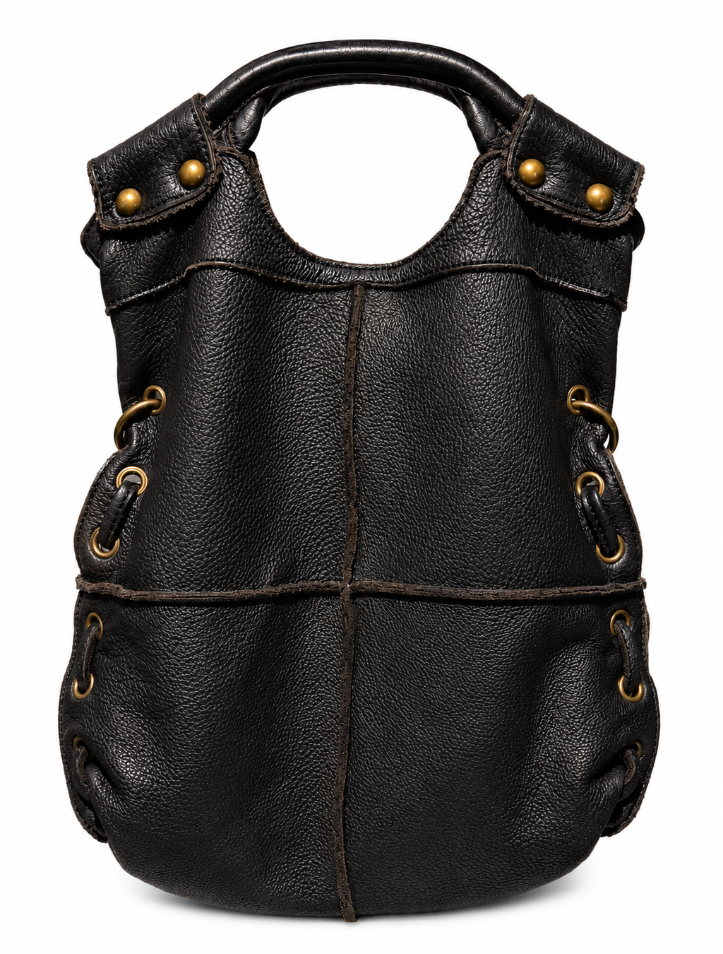 100% Full Grain Bark Leather Avant Garde Slouch Leather Bag - Anglo Leathercraft
