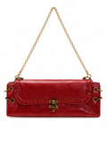 Vintage Style Burgundy Chain Bag