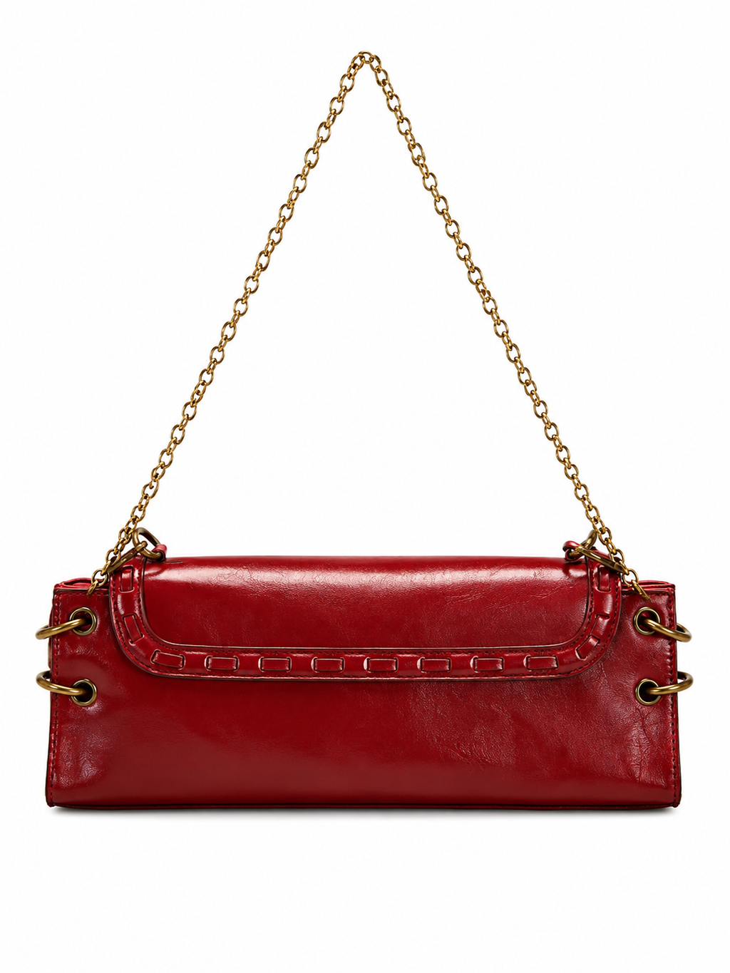 Vintage Style Burgundy Chain Bag