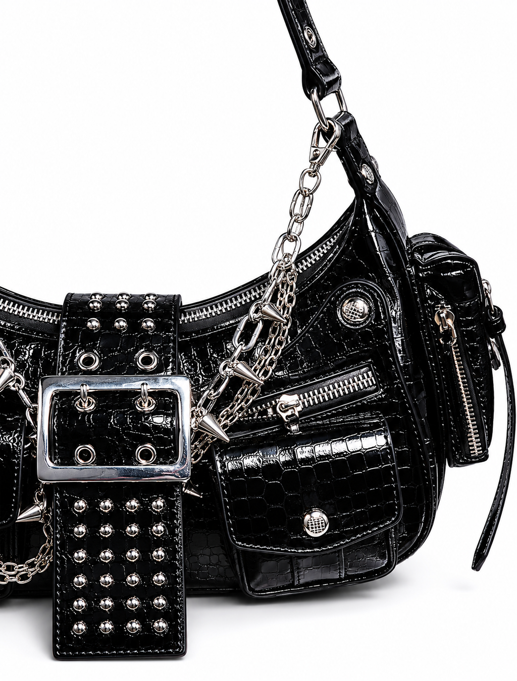 Heavy Grommet Fringe Bag