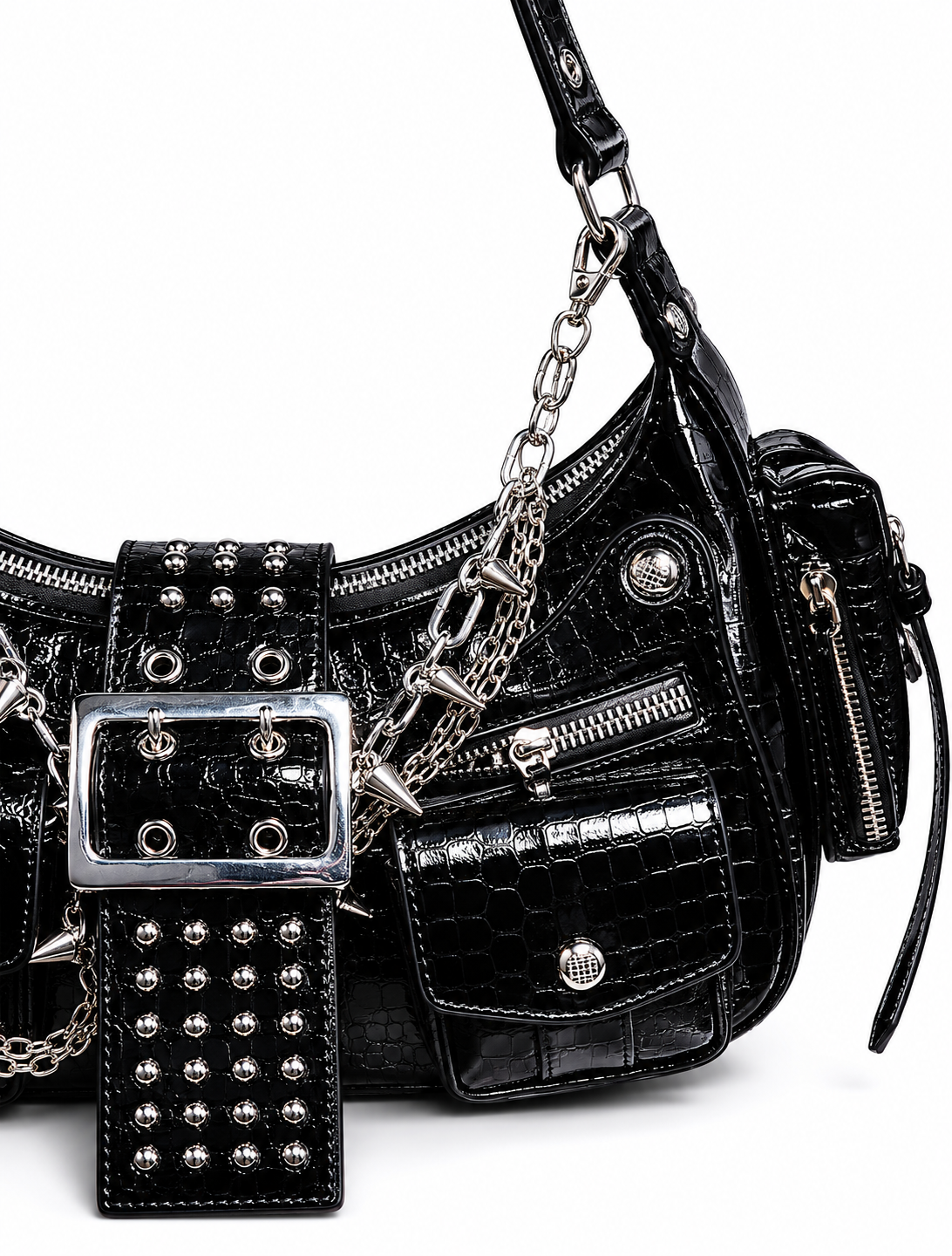 Heavy Grommet Fringe Bag