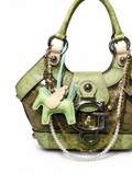 ARCHIVE Verdant Green Ostrich Mini Satchel in Moss Y2K