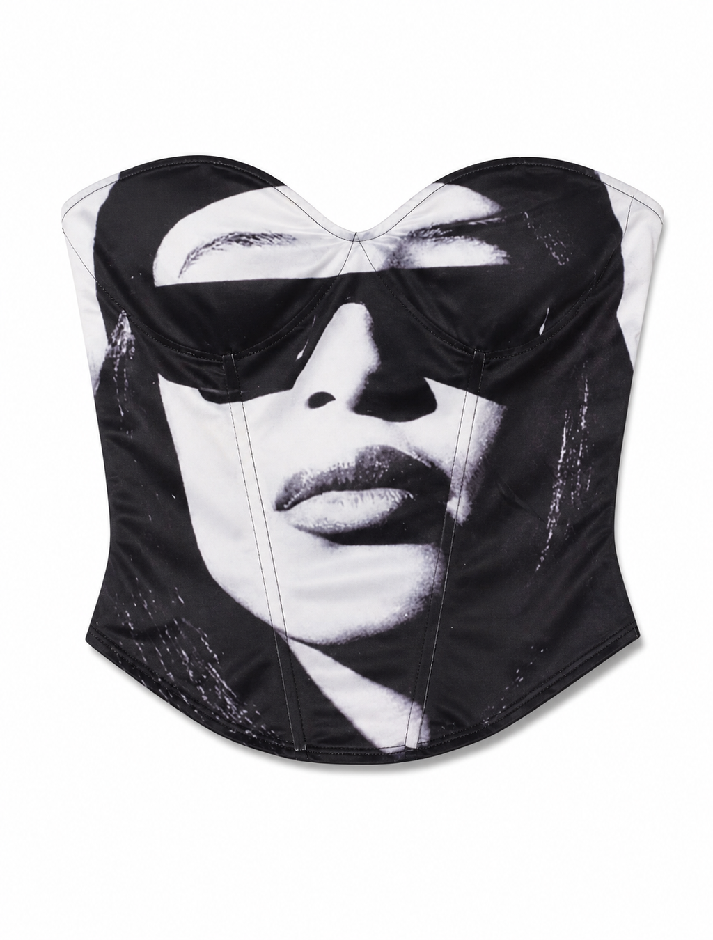 Y2K Iconic Aaliyah Monochromatic Bustier