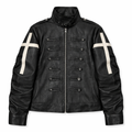 Faux Leather Cross Rider Jacket